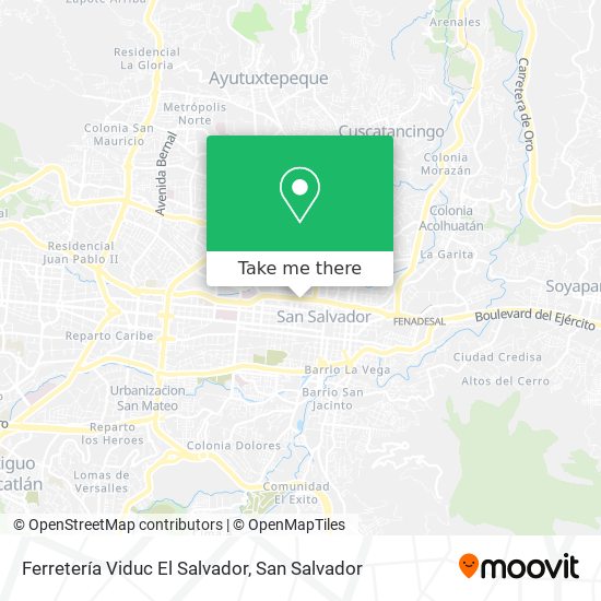 Ferretería Viduc El Salvador map