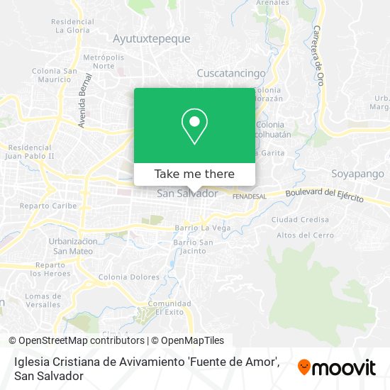 Iglesia Cristiana de Avivamiento 'Fuente de Amor' map