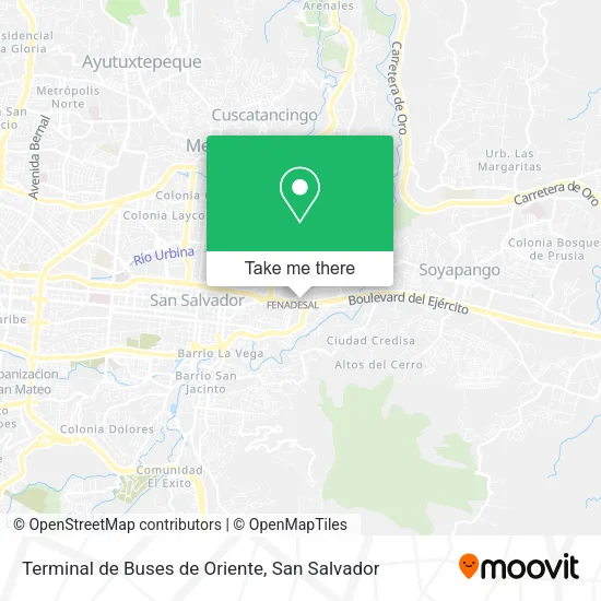 Terminal de Buses de Oriente map
