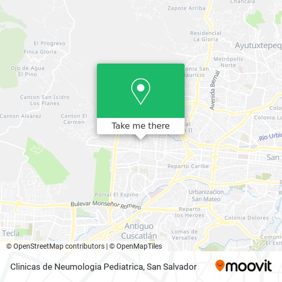 Clinicas de Neumologia Pediatrica map