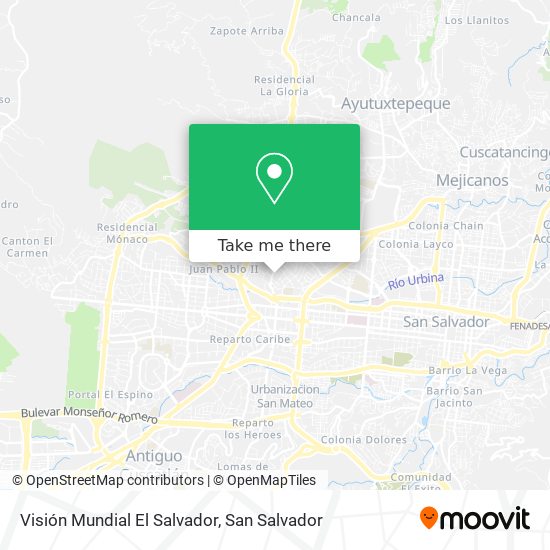 Mapa de Visión Mundial El Salvador