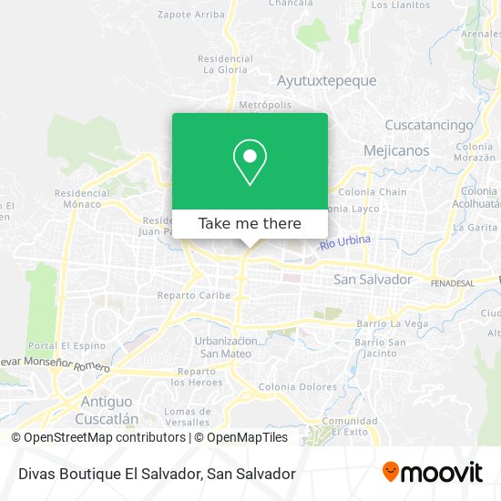 Mapa de Divas Boutique El Salvador