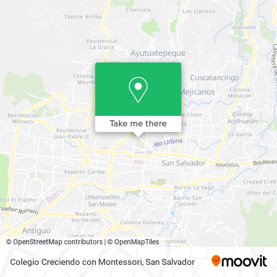 Colegio Creciendo con Montessori map