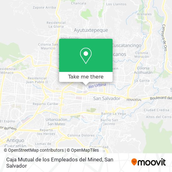 Caja Mutual de los Empleados del Mined map