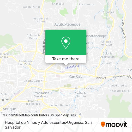 Hospital de Niños y Adolescentes-Urgencia map