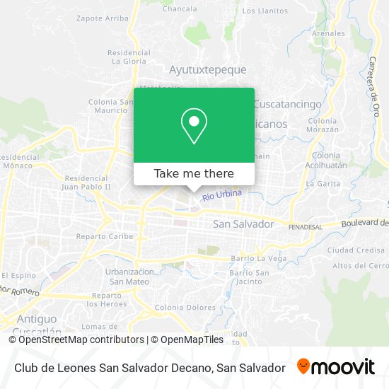 Club de Leones San Salvador Decano map