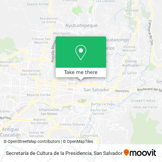 Secretaría de Cultura de la Presidencia map