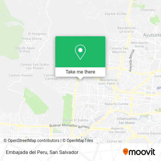 Embajada del Peru map