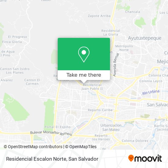 Residencial Escalon Norte map