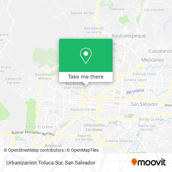 Mapa de Urbanizacion Toluca Sur