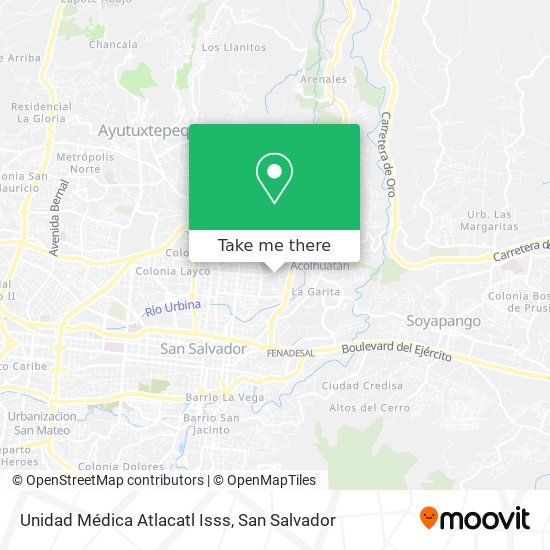 Unidad Médica Atlacatl Isss map