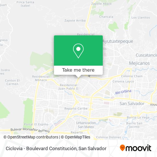 Ciclovia - Boulevard Constitución map