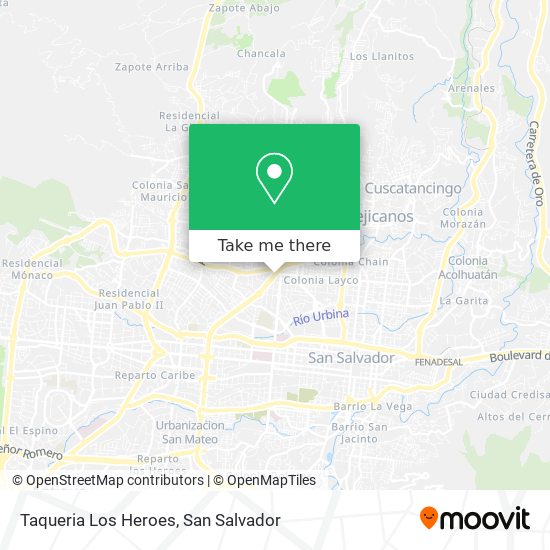 Mapa de Taqueria Los Heroes