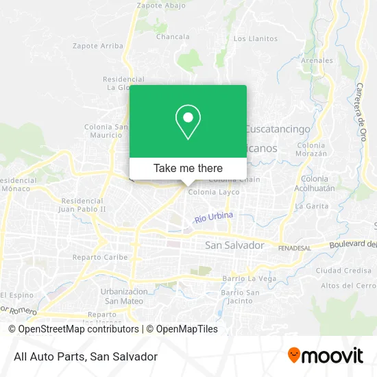 All Auto Parts map
