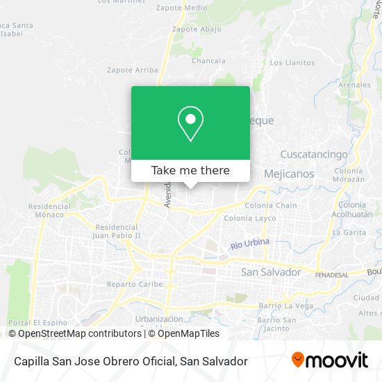 Mapa de Capilla San Jose Obrero Oficial