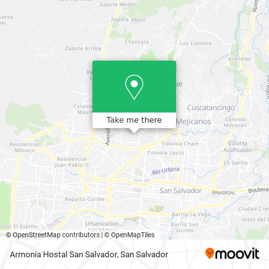 Armonía Hostal San Salvador map