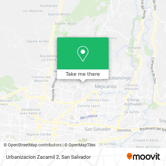 Urbanizacion Zacamil 2 map