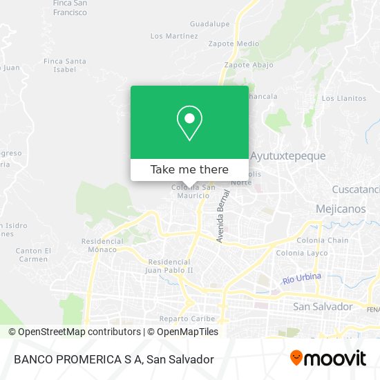 BANCO PROMERICA S A map