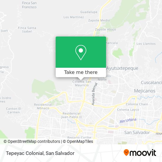 Mapa de Tepeyac Colonial