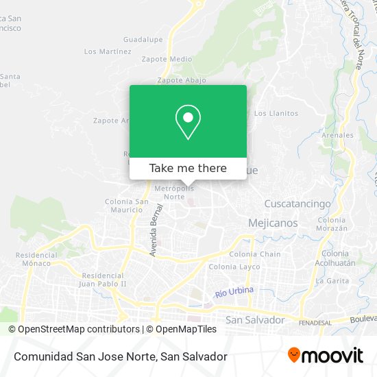 Comunidad San Jose Norte map