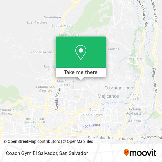 Mapa de Coach Gym El Salvador