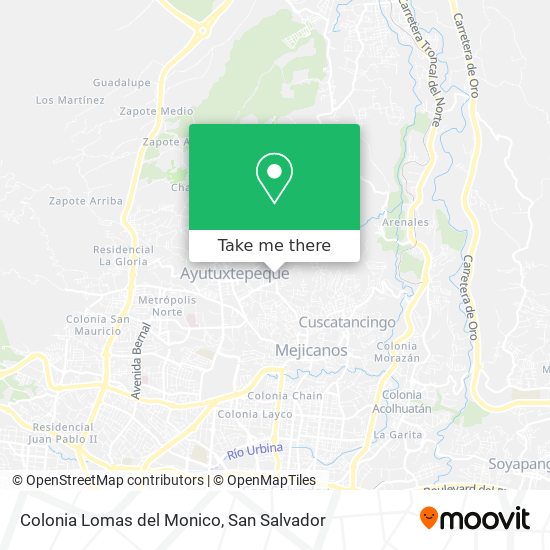 Mapa de Colonia Lomas del Monico