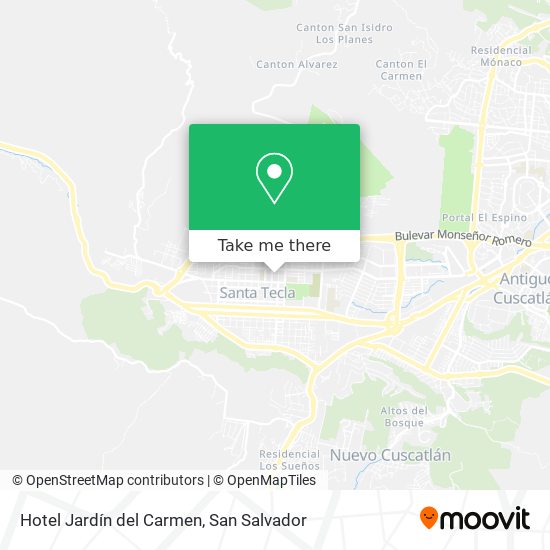 Hotel Jardín del Carmen map