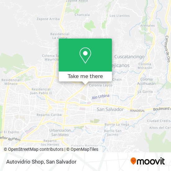Autovidrio Shop map