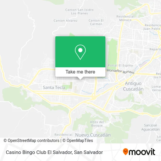 Mapa de Casino Bingo Club El Salvador