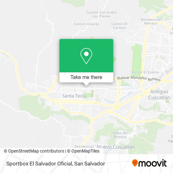 Mapa de Sportbox El Salvador Oficial