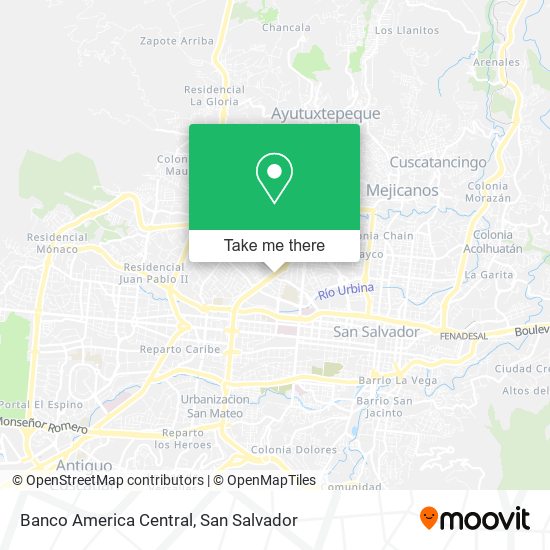 Banco America Central map