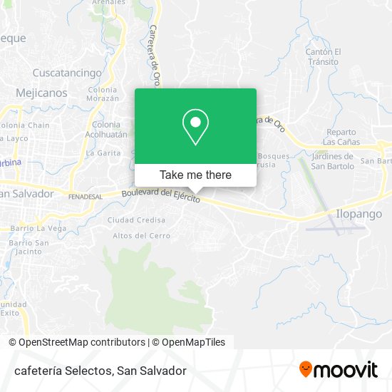 cafetería Selectos map