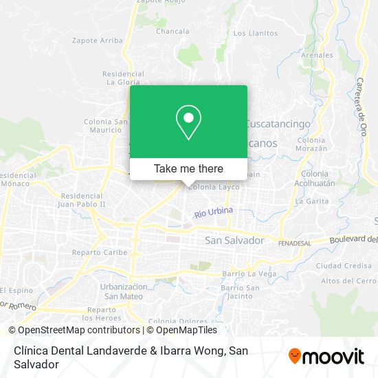 Mapa de Clínica Dental Landaverde & Ibarra Wong