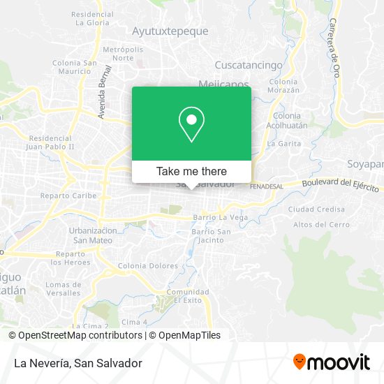 La Nevería map