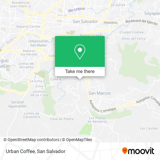 Urban Coffee map