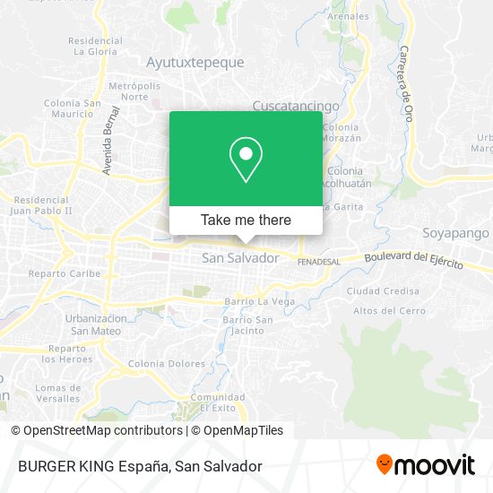 Mapa de BURGER KING España