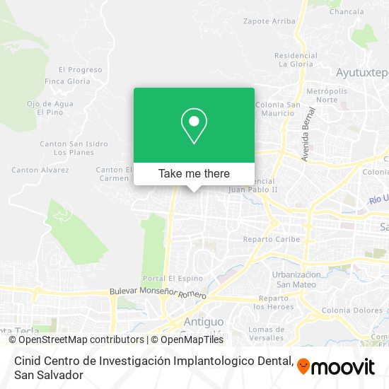 Mapa de Cinid Centro de Investigación Implantologico Dental