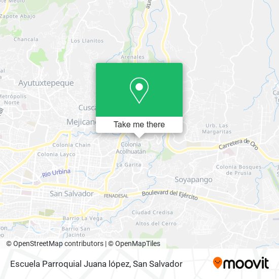 Mapa de Escuela Parroquial Juana lópez