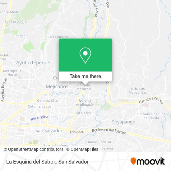 Mapa de La Esquina del Sabor.