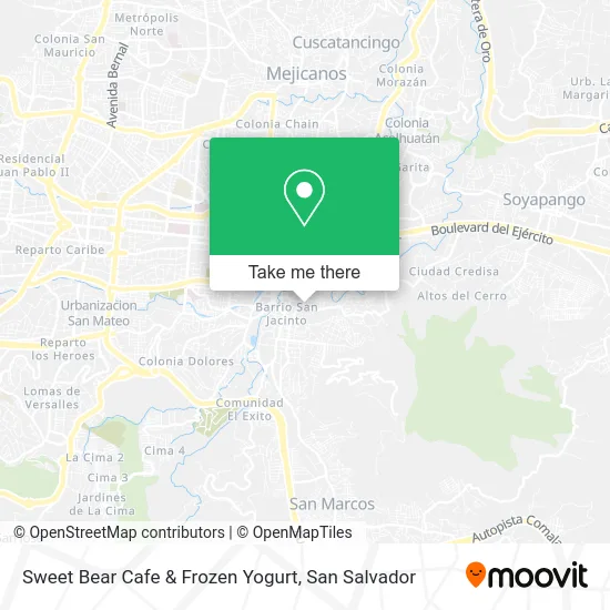 Sweet Bear Cafe & Frozen Yogurt map