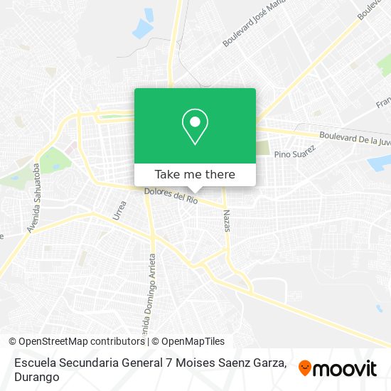 Mapa de Escuela Secundaria General 7 Moises Saenz Garza