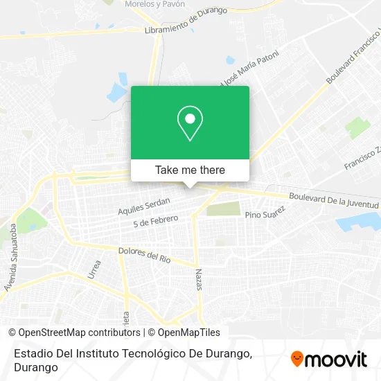 Mapa de Estadio Del Instituto Tecnológico De Durango