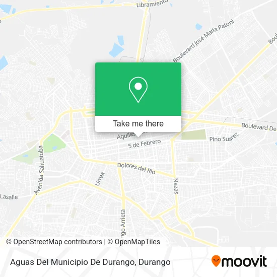 Mapa de Aguas Del Municipio De Durango