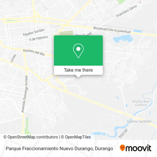 Mapa de Parque Fraccionamiento Nuevo Durango