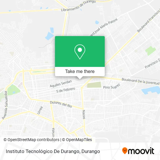Mapa de Instituto Tecnológico De Durango