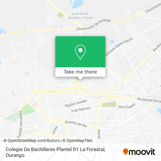 Colegio De Bachilleres Plantel 01 La Forestal map