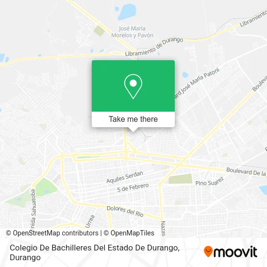 Mapa de Colegio De Bachilleres Del Estado De Durango