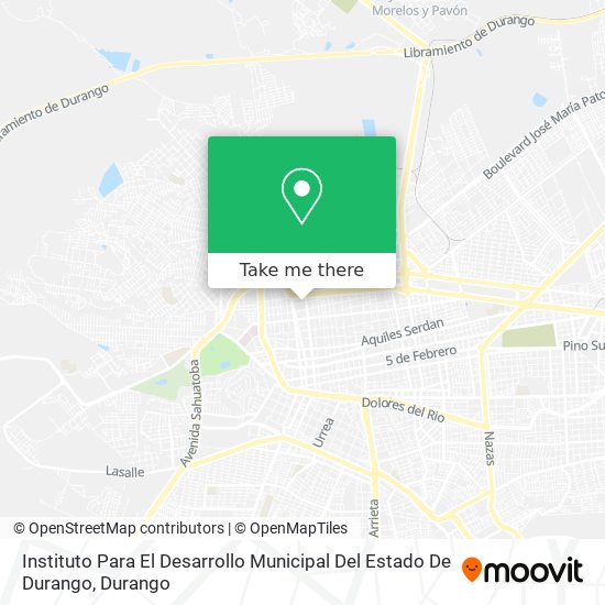 Instituto Para El Desarrollo Municipal Del Estado De Durango map