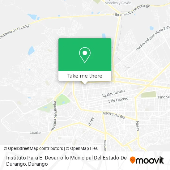 Instituto Para El Desarrollo Municipal Del Estado De Durango map