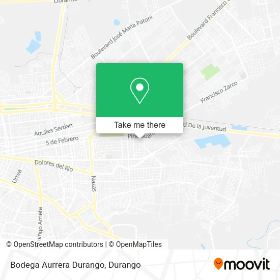Mapa de Bodega Aurrera Durango